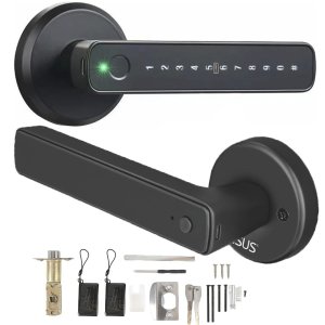 Fechadura Digital Eletronica App Bluetooth Senha Biometria Cartao Maçaneta Porta Inteligente Seguran