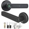 Fechadura Digital Eletronica App Bluetooth Senha Biometria Cartao Maçaneta Porta Inteligente Seguran - 1