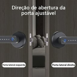 Fechadura Digital Eletronica App Bluetooth Senha Biometria Cartao Maçaneta Porta Inteligente Seguran - 9