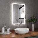 Ver imagem 2 de Espelho Retangular com Led 60x40cm Touch Bivolt Moderno Led Multicolor