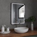 Ver imagem 3 de Espelho Retangular com Led 60x40cm Touch Bivolt Moderno Led Multicolor