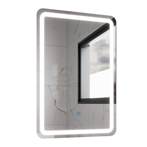 Espelho Retangular com Led 60x40cm Touch Bivolt Moderno Led Multicolor