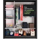 Ver imagem 5 de Guarda-roupa Casal 3 Portas Com Espelho Preto/Cinza