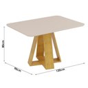 Ver imagem 6 de Conjunto de Jantar Kiara 120 com 4 Cadeiras Yasmin 4 Lugares Tampo MDF Vidro Cedro Off White Dj