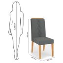 Ver imagem 4 de Conjunto de Jantar Kiara 120 com 4 Cadeiras Yasmin 4 Lugares Tampo MDF Vidro Cedro Off White Dj