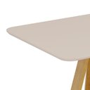 Ver imagem 5 de Conjunto de Jantar Kiara 120 com 4 Cadeiras Yasmin 4 Lugares Tampo MDF Vidro Cedro Off White Dj