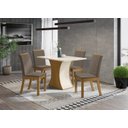 Ver imagem 2 de Mesa Jantar Luiza 120 4 Cadeiras Isa Bege - Henn
