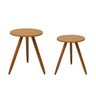 Kit 2 Mesinha De Canto Decoração Madeira Pé Palito Sala Sofá - 1