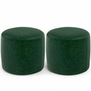 Ver imagem 2 de Kit 02 Puffs Redondo 50cm Sala de Estar Living Coliseu W01 Couríssimo Verde - Lyam Decor