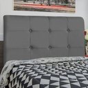 Ver imagem 2 de Cabeceira Cama Box Casal Luna 140cm Suede Cinza - Desk Design