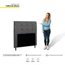 Ver imagem 3 de Cabeceira Cama Box Casal Luna 140cm Suede Cinza - Desk Design