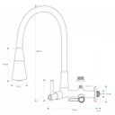 Ver imagem 6 de Torneira Gourmet Bica Móvel Parede Cozinha Tubo Preto Cone P/ Filtros ou Maqúina Lava Louças 7163