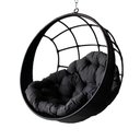 Ver imagem 1 de Balanço Suspenso Ninho Almofada E Suporte Cinza Preto