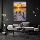 Ver imagem 2 de Quadro Decorativo Realista Ponte Por do Sol Sem Moldura e Sem Vidro 80X120