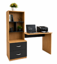Ver imagem 1 de Escrivaninha Home Office Penteadeira Lumi com Nichos Organizador - Freijó/Preto