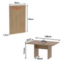 Ver imagem 3 de Mesa Reunião Escritório 136cm e Painel para Tv 32 Polegadas Cor:amêndoa