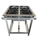 Ver imagem 1 de Fogão Industrial Diamond 4 Bocas 2qs 2qd Baixa Pressão Perfil 7 Inox 304 Cefaz