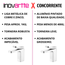 Ver imagem 2 de Torneira Monocomando Cromada Bica Baixa Luxo Banheiro Lavabo Pia Cuba Inovartte In56