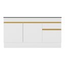 Ver imagem 5 de Balcão Cozinha com Rodapé Gabinete Pia 150 cm 3 Portas 1 Gaveta Veneza GW Multimóveis MP2107