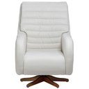 Ver imagem 3 de Poltrona de Amamentação com Balanço Giratória Sky D02 Linho Branco C-419 - Lyam Decor