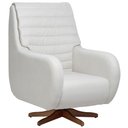 Ver imagem 1 de Poltrona de Amamentação com Balanço Giratória Sky D02 Linho Branco C-419 - Lyam Decor