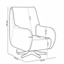 Ver imagem 5 de Poltrona de Amamentação com Balanço Giratória Sky D02 Linho Branco C-419 - Lyam Decor