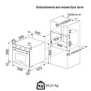 Ver imagem 3 de Forno Elétrico de Embutir Fischer Infinity Touch 82 Litros Branco com Air Fryer 220v 28607(75727)