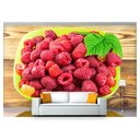 Ver imagem 1 de Papel De Parede Frutas Framboesas Vermelhas 3D Al92