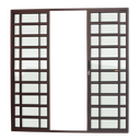 Ver imagem 1 de Porta de Correr Alumínio c/Traves.4F.210 x 240 V.Liso Marrom Corten Brimak