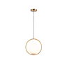 Pendente Balance Ø34cm Vidro Ø20cm – Metal Dourado e Vidro Leitoso - 1