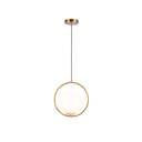 Ver imagem 1 de Pendente Balance Ø34cm Vidro Ø20cm – Metal Dourado e Vidro Leitoso