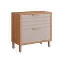 Ver imagem 1 de Balcão de Cozinha Modulado Eloise C/1 Gaveta e 1 Porta Basculante Riscada C/tampo 80 Cm Freijo/off