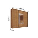 Ver imagem 4 de Guarda Roupa Casal 3 Portas de Correr e 6 Gavetas C/espelho Arezzo Plus Branco - Novo Horizonte