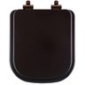 Tampa de Vaso Poliéster Com Fechamento Lento Piano Marrom Fosco para Louça Deca com Ferragem - 1
