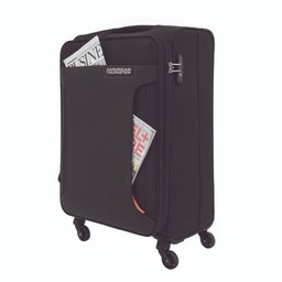 Mala de Bordo Pequena para Viagem Poliester American Tourister By Samsonite Troya Cadeado Preta - 1