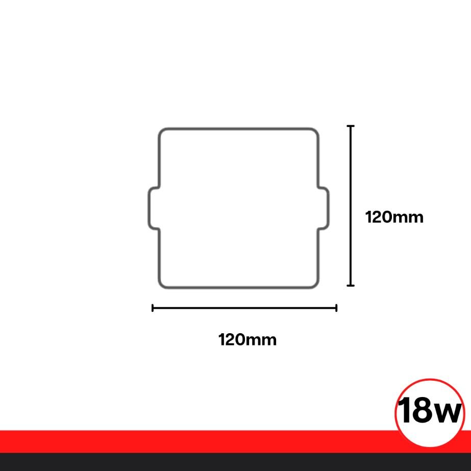 KIT 5 Painel Led Flat Quadrado 18w 4000k Branco Neutro Bivolt Avant - 2