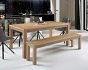 Ver imagem 1 de Mesa Rústica de Jantar 6 Lugares 160cm x 90cm - Nozes
