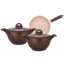 Ver imagem 1 de Conjunto de Panelas Belga 3 Peças Marrom Mta