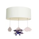 Ver imagem 1 de Luminária de Teto Plafon Infantil Avião 30cm:branco6194