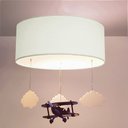 Ver imagem 2 de Luminária de Teto Plafon Infantil Avião 30cm:branco6194