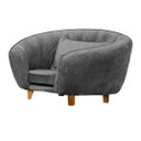 Ver imagem 2 de Caminha Pet Poltrona Baby Lady Tecido Veludo Divini Decor:cinza