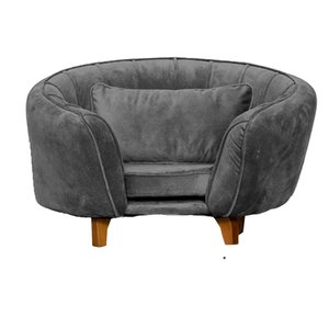 Caminha Pet Poltrona Baby Lady Tecido Veludo Divini Decor:cinza