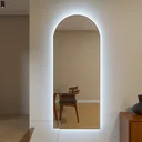 Ver imagem 1 de Espelheira 150x40 E13 Couro Simples Caramelo Sup Par Led Branco Bivolt