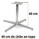 Ver imagem 2 de Kit 02 Bases Giratórias em Alumínio Cadeira Poltrona Pufe