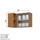 Ver imagem 4 de Aéreo Canto Reto 1 Porta com Nicho Decorativo 95cm Venaly Marrom/Cinamomo