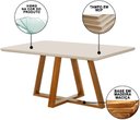 Ver imagem 3 de Mesa Petra 120x80 Linha Blend Tampo Off White Cajuella