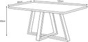 Ver imagem 2 de Mesa Petra 120x80 Linha Blend Tampo Off White Cajuella