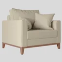 Ver imagem 2 de Kit Sofá 3 Lugares e 2 Poltronas Beny com Base de Madeira Linho