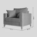 Ver imagem 7 de Kit Sofá 3 Lugares e 2 Poltronas Beny com Base de Madeira Linho