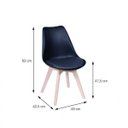 Ver imagem 5 de Cadeira de Jantar 83cm x 49cm x 43cm Joly Preto